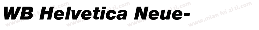 WB Helvetica Neue字体转换